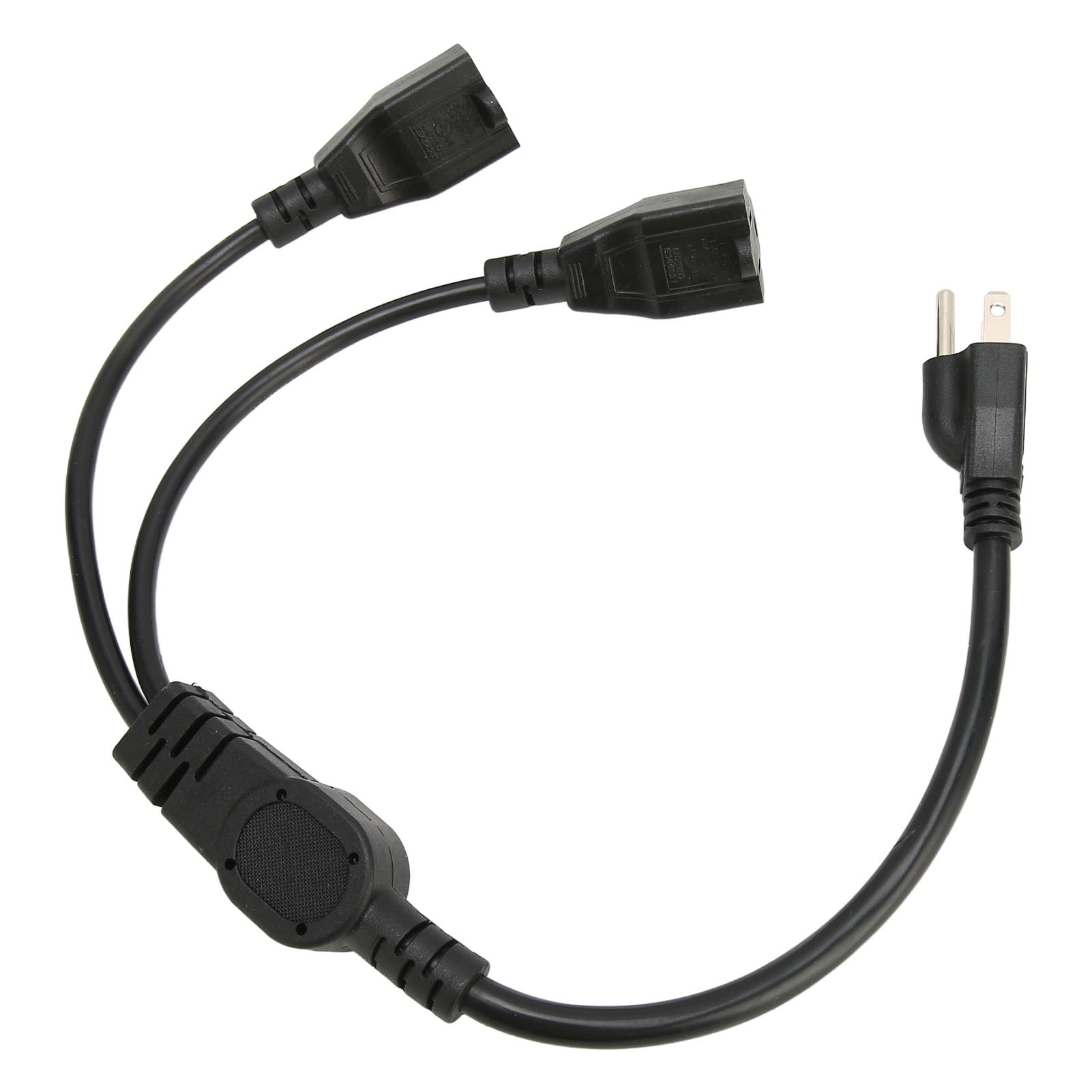 3 Prong Y Splitter Cable, Male To Female Plug And Play Safe US Plug 100-240V Effective Outlet Saving Extension Y Splitter Power Cable  For Outdoor
