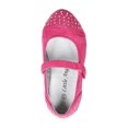 thumbnail image 4 of Suede Rhinestone Embellished Hook Loop Mary Jane Ballerina Flat (Girls) BH03, 4 of 5