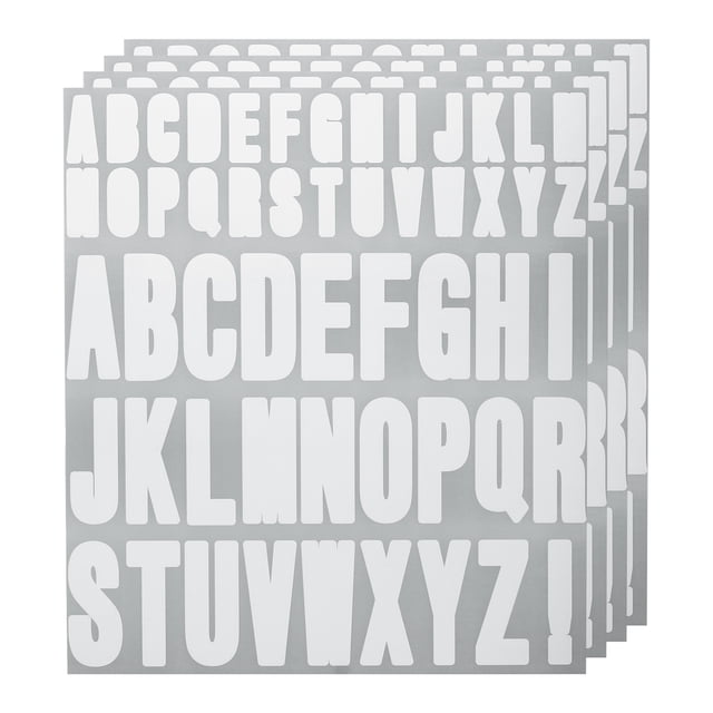 Uxcell 4 Hojas Calcomanías de Letras de Vinilo 9.1'' x 7.7'' para Interior Exterior