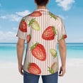 thumbnail image 6 of Fotbe Strawberries Hawaiian Shirt For Men Unisex Summer Beach Casual Short Sleeve Cotton Linen Button Down Shirts-Medium, 6 of 9