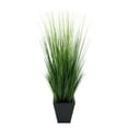 thumbnail image 3 of Faux PVC Grass in Square Zinc Planter Silver, 3 of 5