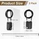 thumbnail image 3 of Uxcell 2-Pack Candado de Combinación, Aleación de Zinc 4 Dígitos Contraseña 20 In Cable Candado de Equipaje Exterior Sin Llave [Negro], 3 of 7