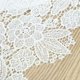 thumbnail image 4 of Nvzi Mantel cuadrado pequeño con bordado de flores de encaje blanco crema, rústico, para bodas, fiestas, hogar, cocina, mesita de noche, 55 x 55 pulgadas, 4 of 5
