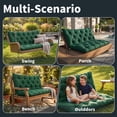 thumbnail image 3 of YEERSWAG 42"x40"x4.5" Dark Green Outdoor Bench Cushion, Loveseat Cushion for Patio Garden, 3 of 11