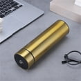 thumbnail image 4 of JikouIivo Smart Water Bottle Insulated Water Bottle Coffee Bottle Travel Coffee Mug Flasks for Hot and and Cold Drinks 16.9 oz/500ml (Golden), 4 of 5