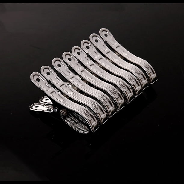 Metal resistente grande, 8 paquetes de acero inoxidable, Clips grandes para toallas para sillas de playa, Abrazadera para edredón, Clips de luz para exteriores