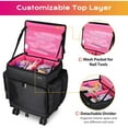 thumbnail image 2 of Byootique Rolling Hairdresser Organizer Case w/ Hair Tools Travel Bag Backpack, 2 of 10