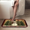 thumbnail image 4 of 1pc Snowman with Cardinals Absorbent Non-Slip Bathroom Thickened Flannel Rug Decor,Soft,Quick Drying,Suitable For Indoor/outdoor Use,Bathrooms,Bedrooms,Kitchens,Terrace,Laundry Rooms,16"x24", 4 of 9