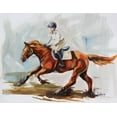 thumbnail image 2 of Gould, Renee 14x12 Black Ornate Wood Framed with Double Matting Museum Art Print Titled - Galloping, 2 of 4