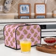 thumbnail image 5 of Toaster Covers 2 Slice, Capybara Print Pink Waterproof Bread Machine Cover Fits for Standard 2 Slice Toasters, Home Decor Toaster Protection with Hanging Rope, 5 of 7