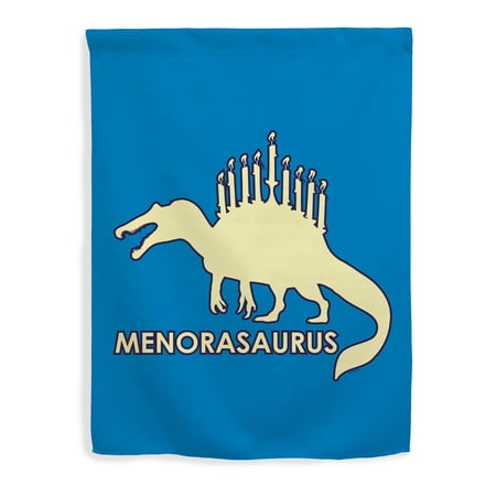 Menorah-Saurus Vertical Hanukkah House Flag