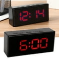 thumbnail image 1 of Digital Alarm Clock with Smart Light Sensing LED, Temperature Sensor, Two Display Modes, Streamlined Design, Clear Display, Mirror Function, Two Level Brightness Adjustment, 1 of 7