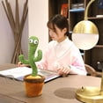 thumbnail image 4 of Cactus bailarín, juguete de cactus parlante, juguete que imita el cactus bailarín que repite lo que dices, juguete electrónico de cactus que canta y baila XFH, 4 of 5