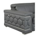 thumbnail image 5 of Titan Furnishings 71" Modern Genuine Italian Leather Loveseat in Gray, 5 of 13