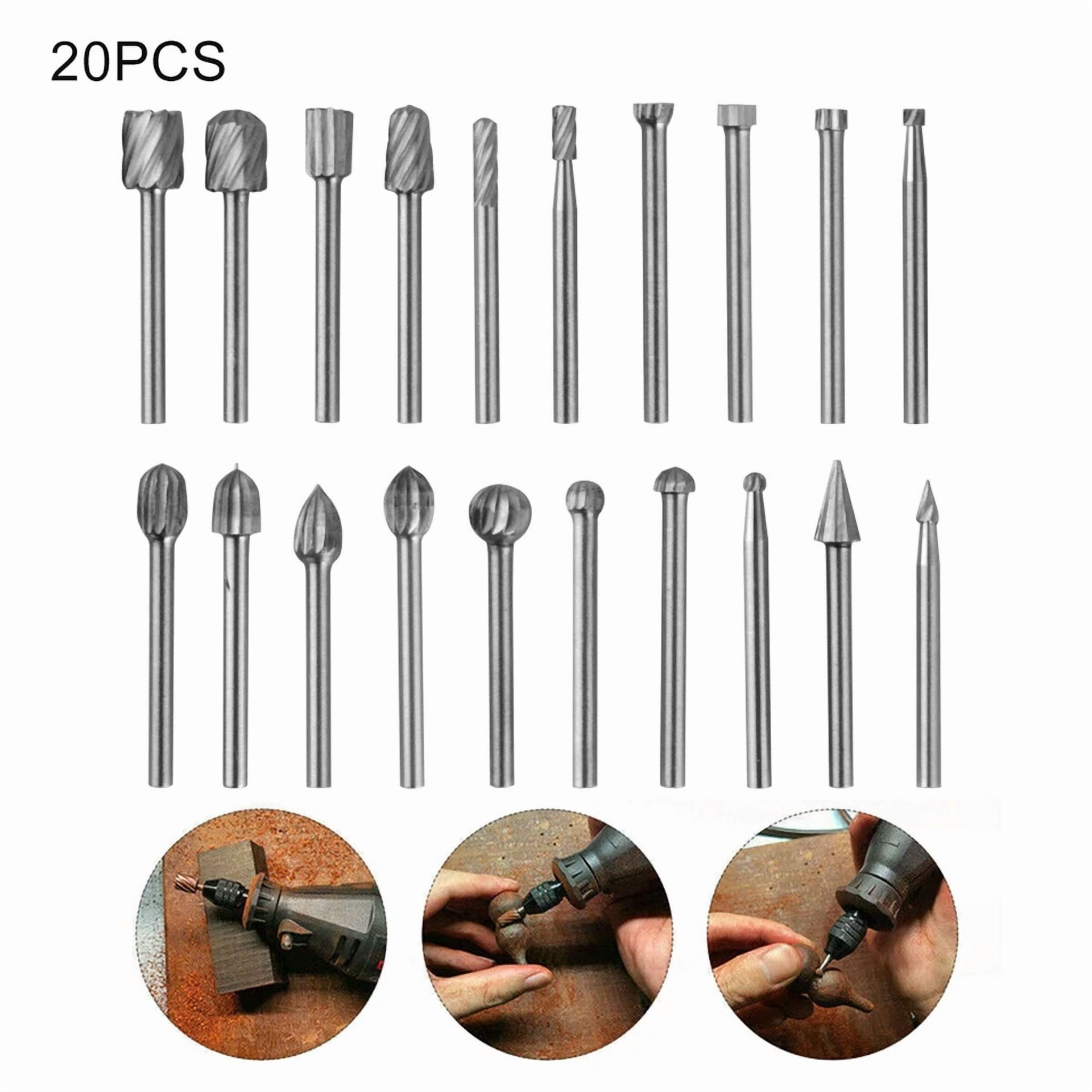 BUTTERFLY- 20X Diamond Burr Bits Drill Set Rotary Multi Tool Accessories Kits For Dremel