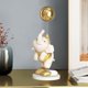thumbnail image 3 of Estatuas de elefante modernas, artesanías de resina, modelo de figura para oficina, porche, hogar, escritorio oro 45cm, 3 of 5
