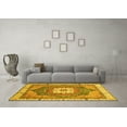 thumbnail image 3 of Ahgly Company Indoor Square Abstract Yellow Modern Area Rugs, 8' Square, 3 of 4