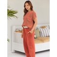 thumbnail image 4 of ORUYROP Ensemble 2 Pcs pour Femmes Ensemble de Détente Tendance Pull Tricoté Manches Courtes Mode, 4 of 6