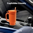 thumbnail image 3 of Silipint 32oz Silicone Humbler Tumbler with Handle, Flip Lid and Straw – BPA-Free, Non-Toxic, Unbreakable, Microwave, Dishwasher Safe – Perfect for Tea, Cold Water, Classic Orange - Pack of 2, 3 of 4