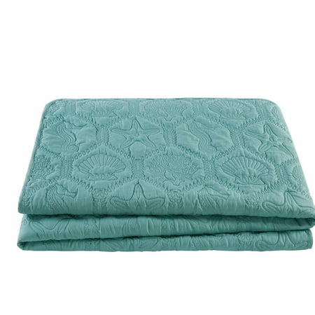 3pc King Shore Quilt Set Blue - VCNY