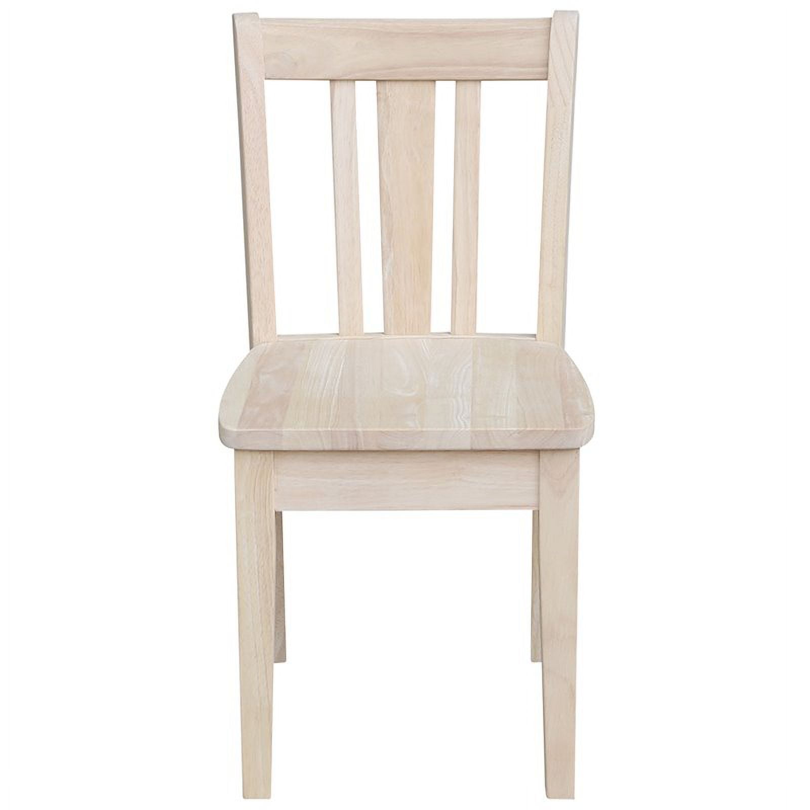 International Concepts Indoor Wood Kids 22.2"H Table with 4 Chairs in Unfinished - 5 Piece Set