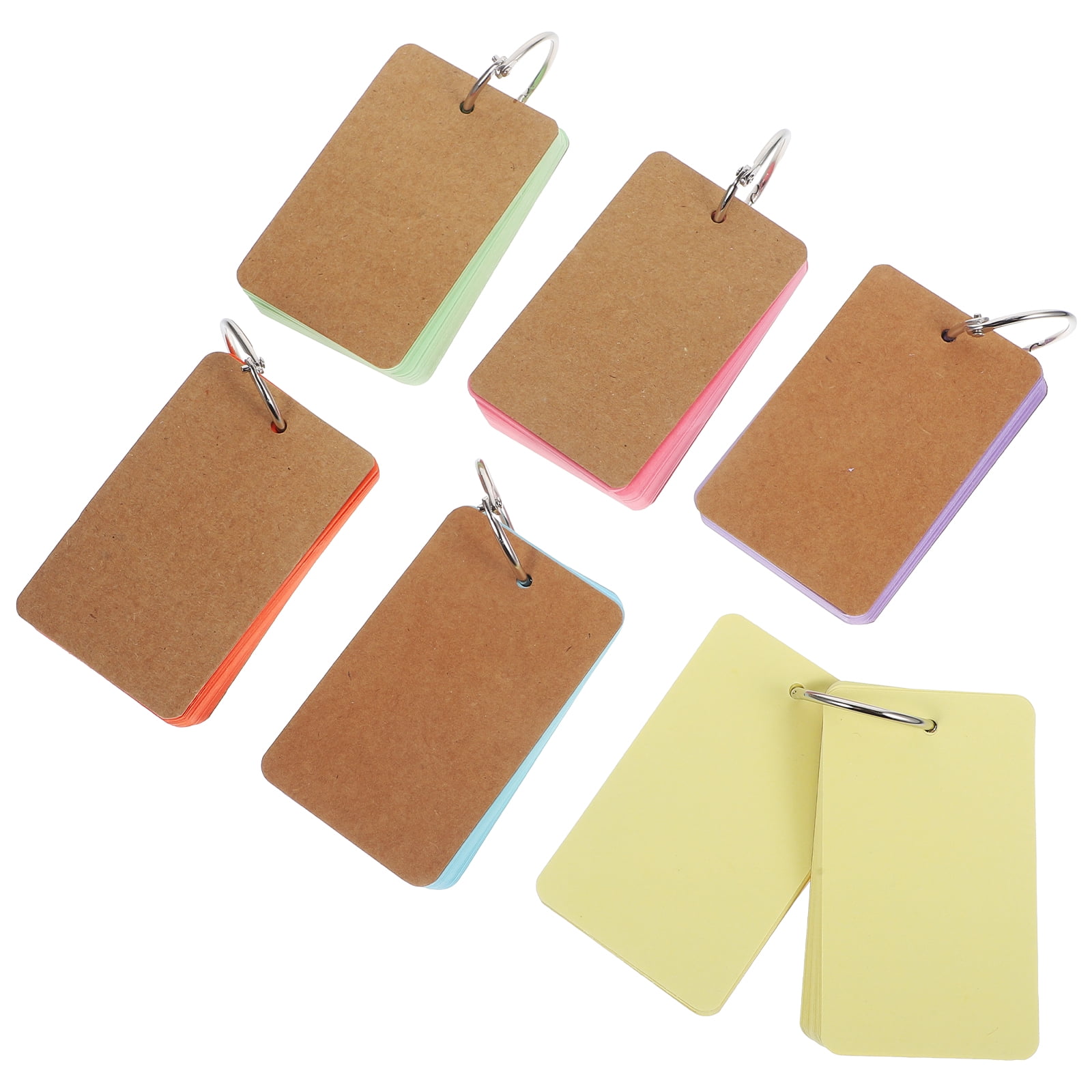 HOMEMAXS  6 Books Blank Note Card Credit Cards Talking Flash Index Office