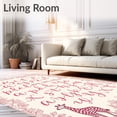 thumbnail image 2 of ODIKA 2'x3' Machine Washable Non-Slip Area Rug, Wilderness Explorer Language Development Napping Friend High Traffic Rug, Pink, 697486, 2 of 7