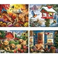 thumbnail image 4 of "Bits and Pieces Country Living 500-Piece Jigsaw Puzzles, 4-In-1 Multi-Pack by Larry Jones, 16\"" x 20\""", 4 of 12