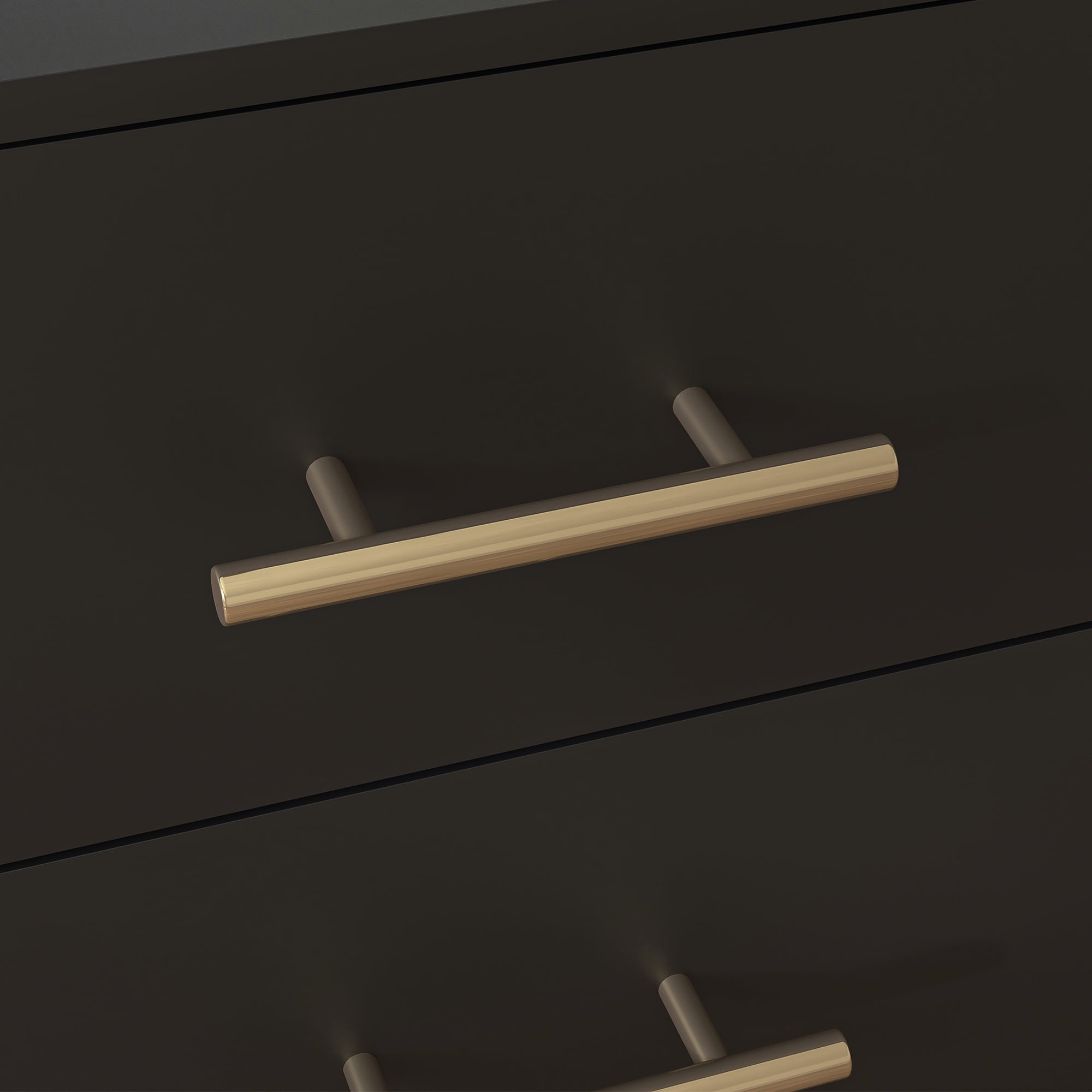 Kadyn Chest of Drawer Dressers Table, 6 Drawer Double Dresser with Golden Handle, Black Storage Cabinet for Living Room Kadyn Chest of Drawer Dressers Table, 6 Drawer Double Dresser with Golden Handle, Black Storage Cabinet for Living Room