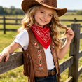 thumbnail image 5 of mgoYE Cowboy Cowgirl Outfits for Boys Girls, Toddler Kids Dress Up Role Play Parties Cowboy Kids' Vest & Bandana Set Hat 14-15 Years, 5 of 6