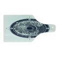 thumbnail image 2 of Compass Cutting Board, Sea Navigation with a Drawing of Tempest Inside Big Wave Adventure Journey, Tempered Glass Cutting and Serving Board, Wine Bottle Shape, Night Blue White, by Ambesonne, 2 of 5