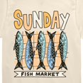 thumbnail image 2 of Instant Message - Sunday Fish Market Short Sleeve Graphic T-Shirt, 2 of 5