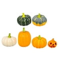 thumbnail image 3 of PENGXIANG 6 Pcs Ornements de Citrouille Simulation Décoration de Scène d'Halloween, 3 of 3