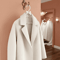 thumbnail image 5 of Concepts Heavy Duty Pearl Hangers White with White Ribbon — Coat Hangers, Pant Hangers, Skirt Hangers, Elegant Slim Design, 5-Pack, 5 of 13