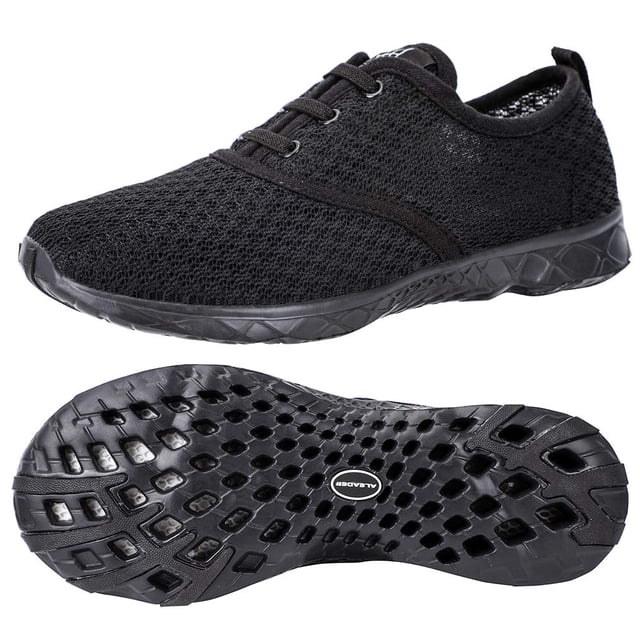 Zapatos Acuáticos ALEADER para Hombre Secado Rápido Negro Talla US 10.5