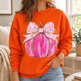 thumbnail image 3 of Breast Cancer Awareness Shirt, Pink Ribbon Pumpkin Bow Sweatshirt, October Support Hoodie and T-Shirt, Survivor Warrior Gift for Women, 3 of 9