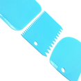 thumbnail image 3 of xinxinxx 3 Pcs/ensemble Réutilisable Coloré Plastique Multifonctionnel Dents Irrégulières Réutilisable Grattoir de Bord Crème Bord Bricolage Kit de Grattoir Crème Outils de Moule à Gâteau, 3 of 3