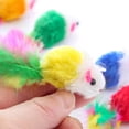 thumbnail image 4 of Cat Colorful Feather Tail Mouse Toy, Realistic Plush Pet Simulation for Kitties, Interactive Fun & Exercise, 4 of 8