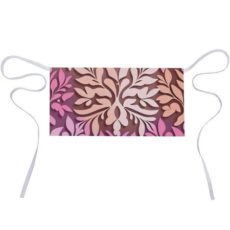 

Polyester Cotton Half-Length Apron East Leaf Petal Pattern Professional Grade Durable Multi-Pocketed Apron for Artistic Restaurant Attendants Half-Length Apron