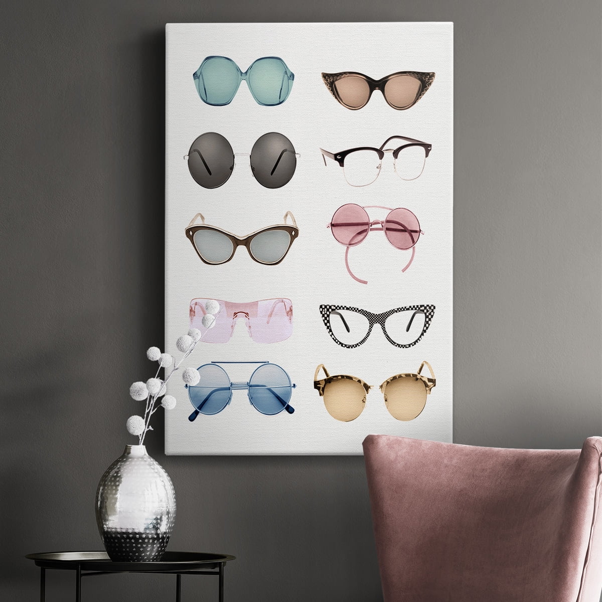 Vintage Glasses II Premium Gallery Wrapped Canvas - Ready to Hang