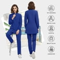 thumbnail image 6 of VIAOLI Women's Medical Scrubs Set - Half Zip Top and Straight Leg Pants, Multiple Pockets for Nurses & Doctors, 6 of 7