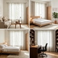thumbnail image 7 of Tarmeek 80x200cm Double Row Lace Sheer Blackout Curtains Rod Pocket Thermal Insulated Window Panels for Bedroom Living Room Energy Saving Light Blocking, 7 of 7