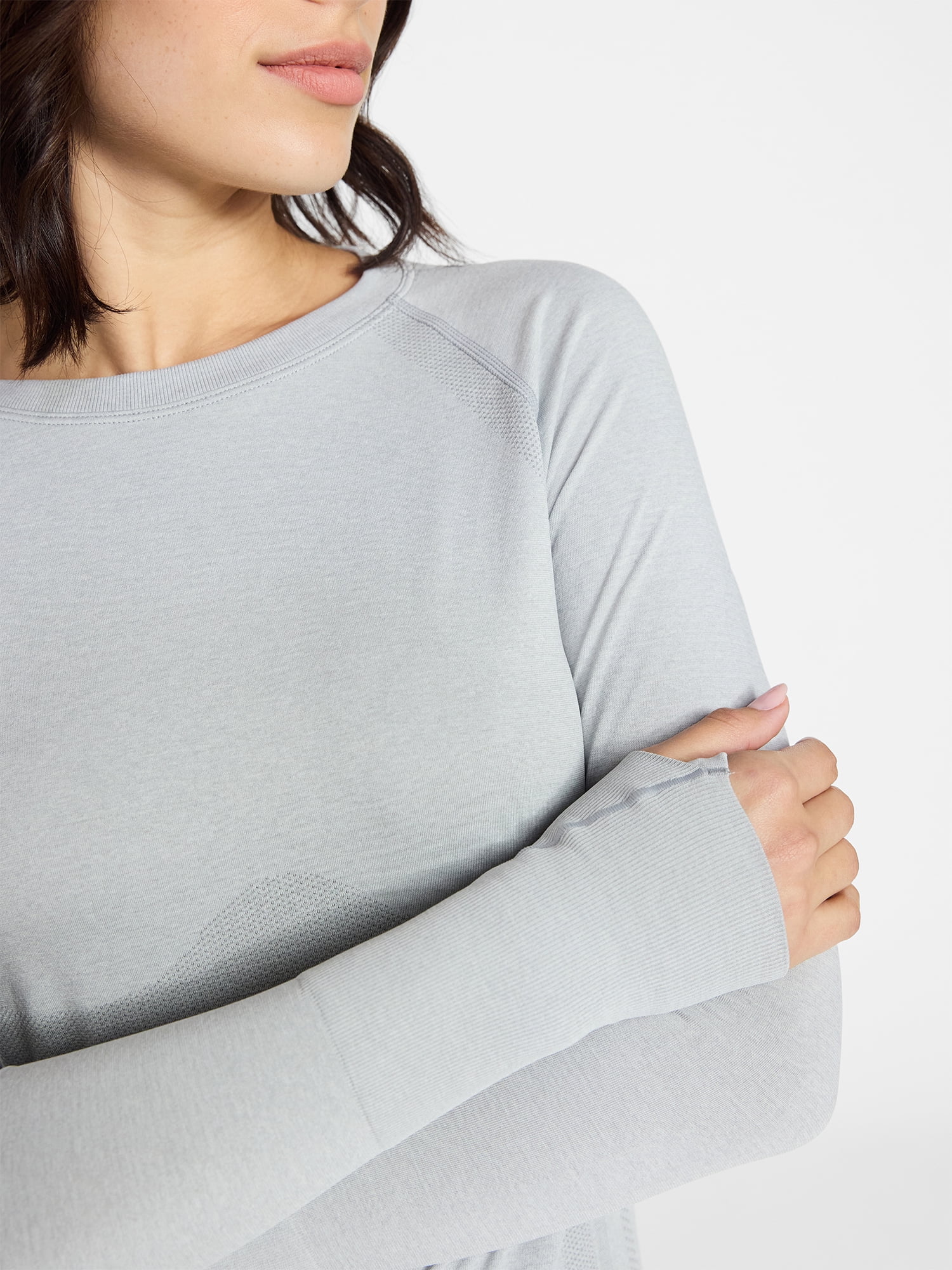 Avia Women's Seamless Tee with Long Sleeves, Sizes XS-XXXL