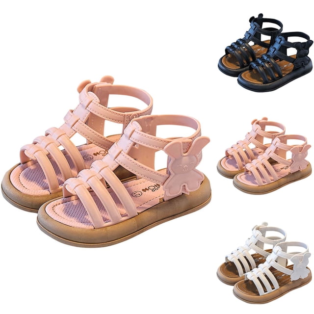 JDQJBZ Girls Sandals High Top Open Toe Princess Soft Sole Summer