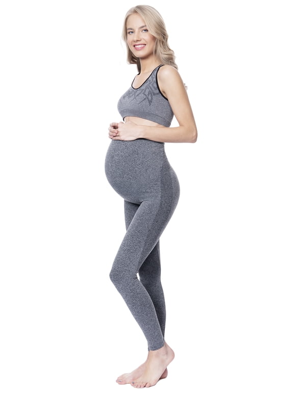 Maternity Compression Yoga and Gym Women Shaper Leggings (Gray, XSmall)