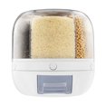 thumbnail image 2 of 6-Grid Rotating Cereal Dispenser with Countertop Design - Multi-Compartment Food Storage Container for Grains, Rice and Candy in Assorted Colors - Light Gray, 2 of 6
