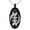 Black, variant on Tioneer Stainless Steel Aztec Supremacy Rune Engraved Small Oval Charm Pendant Necklace