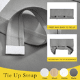 thumbnail image 4 of NICETOWN Blackout French Door Curtains, Privacy Thermal Insulated Tie up Glass Shades, Easy to Install Tricia Window Drapes, Front Door Curtain, Sliver Grey, 30"x72", 1 Panel, 4 of 7