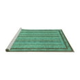 thumbnail image 2 of Ahgly Company Machine Washable Indoor Rectangle Abstract Turquoise Blue Modern Area Rugs, 2' x 3', 2 of 4