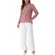 thumbnail image 2 of CAMISA DE CHIFFON INSPIRADA CHIC PARA MUJERES, OFICINA, CUELLO ALTO, MANGA LARGA, BLUSA XL GRIS ROSA, 2 of 5